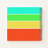 Erstellen Sie ein farbenfroh gestreiftes Notebook  Notizblock (Rückseite)