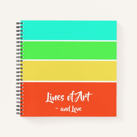 Erstellen Sie ein farbenfroh gestreiftes Notebook  Notizblock (Vorderseite)