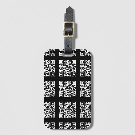 Erstellen Sie ein gekacheltes QR-Code-Muster | Edi Gepäckanhänger (Vorderseite Vertikal)