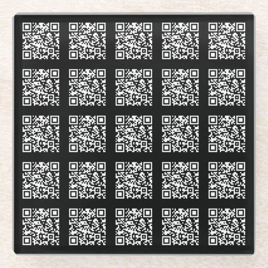 Erstellen Sie ein gekacheltes QR-Code-Muster | Edi Glasuntersetzer (Vorderseite)
