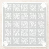Erstellen Sie ein gekacheltes QR-Code-Muster | Edi Glasuntersetzer (Rückseite)