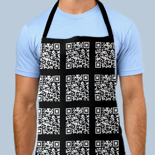 Erstellen Sie ein gekacheltes QR-Code-Muster Edi Schürze