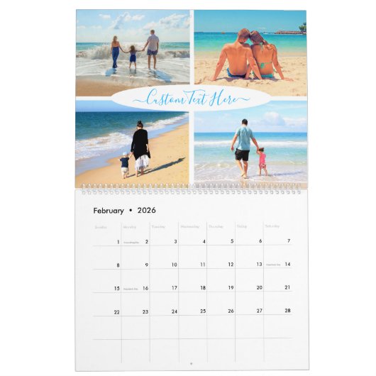 Erstellen Sie ein individuelles Bild-Collage-Kalen Kalender (Feb 2026)