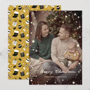 Erstellen Sie ein Instant-Vintage-Foto-Weihnachten Feiertagskarte