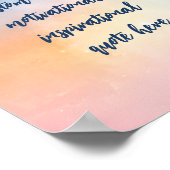 Erstellen Sie ein Motivierend Angebot für Ihren Pa Poster (Ecke)