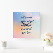 Erstellen Sie ein Motivierend Angebot für Ihren Pa Quadratische Wanduhr (Zuhause)