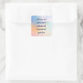 Erstellen Sie ein Motivierend Angebot für Ihren Pa Quadratischer Aufkleber (Tasche)