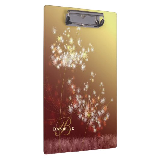 Erstellen Sie ein Wish Fall Dandels Monogramm Klemmbrett (Rechts)