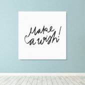 Erstellen Sie ein Wunschtypografie-Kissen Leinwanddruck (Insitu (Holzboden))