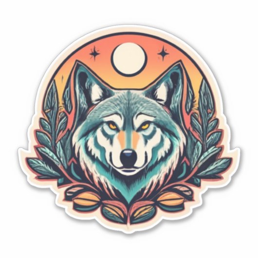 Erstellen Sie eine Aussage mit Wolf Stickers Aufkleber (Vorderseite)