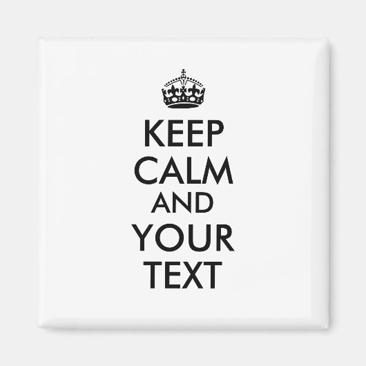 Erstellen Sie eine Behalten Ruhe und die benutzerd Magnet (Vorne)