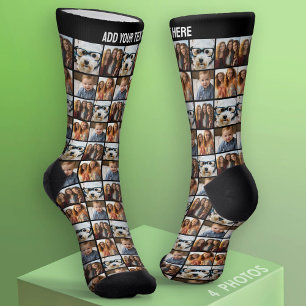 Erstellen Sie eine benutzerdefinierte 4-Foto-Colla Socken
