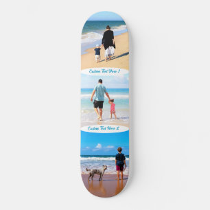 Erstellen Sie eine benutzerdefinierte Foto-Textcol Skateboard