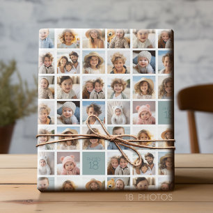 Erstellen Sie eine benutzerdefinierte Fotocollage Geschenkpapier