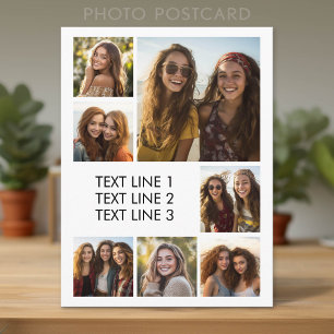 Erstellen Sie eine benutzerdefinierte Fotocollage  Postkarte