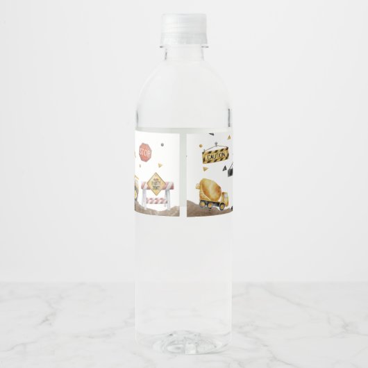 Erstellen Sie eine Blase mit einem bauwerkorientie Wasserflaschenetikett (Rückseite)