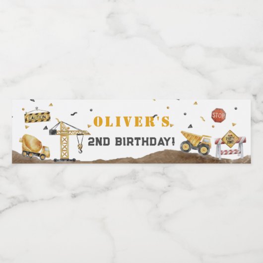 Erstellen Sie eine Blase mit einem bauwerkorientie Wasserflaschenetikett (Einzelnes Label)