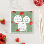 Erstellen Sie eine eigene Foto-Textvorlage Mohn-Bl Serviette (Beispiel)