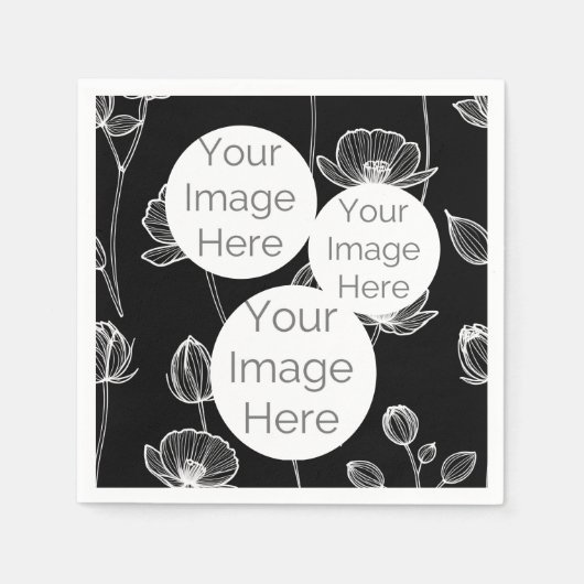 Erstellen Sie eine eigene Foto-Textvorlage Mohn-Bl Serviette (Vorderseite)