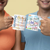 Erstellen Sie eine eigene Namensmusterfarbe Zweifarbige Tasse