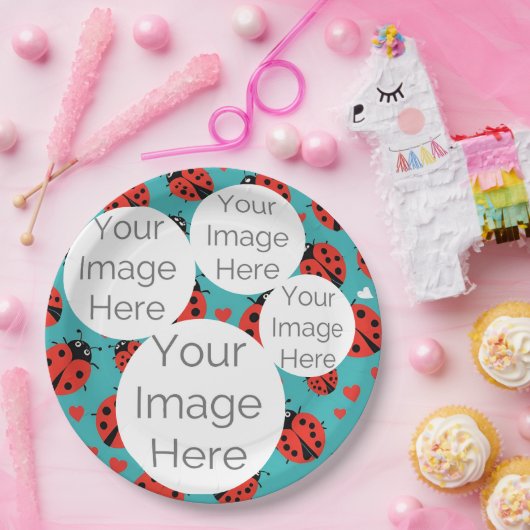 Erstellen Sie eine eigene Papiertextvorlage für da Pappteller (Party)