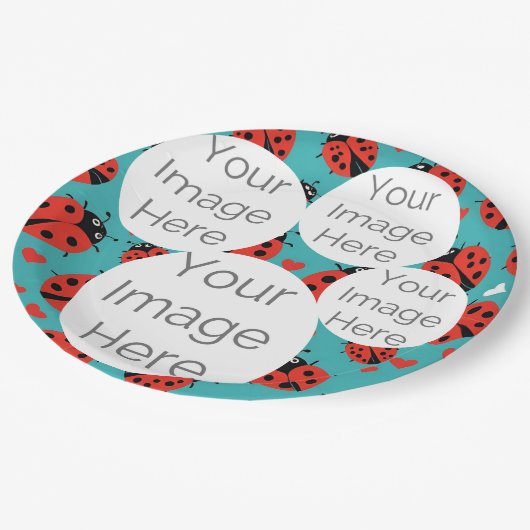 Erstellen Sie eine eigene Papiertextvorlage für da Pappteller (Schrägansicht)