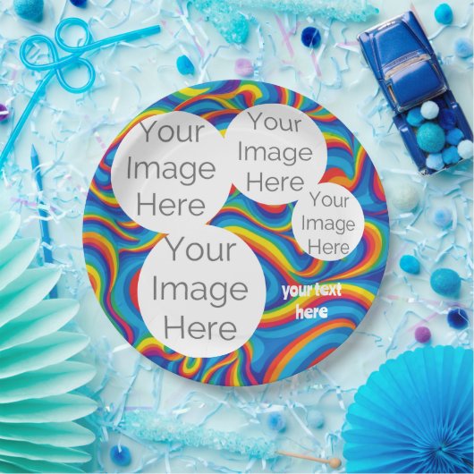 Erstellen Sie eine eigene Papiertextvorlage für da Pappteller (Party)