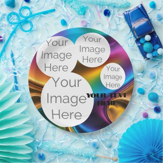 Erstellen Sie eine eigene Papiertextvorlage für da Pappteller (Party)