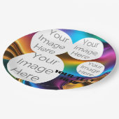 Erstellen Sie eine eigene Papiertextvorlage für da Pappteller (Schrägansicht)