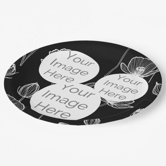 Erstellen Sie eine eigene Papiervorlage für das Fo Pappteller (Schrägansicht)