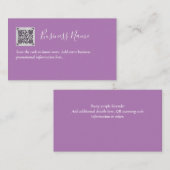 Erstellen Sie eine eigene QR Code Business Card -  Begleitkarte (Vorne/Hinten)