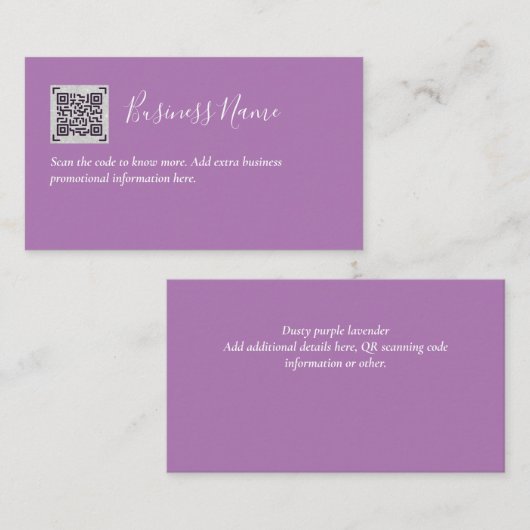 Erstellen Sie eine eigene QR Code Business Card - Begleitkarte (Vorne/Hinten)
