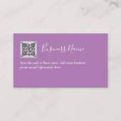 Erstellen Sie eine eigene QR Code Business Card - Begleitkarte (Vorderseite)