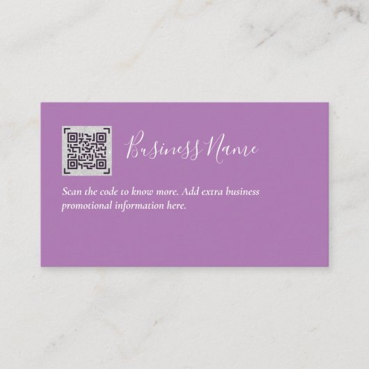 Erstellen Sie eine eigene QR Code Business Card -  Begleitkarte (Vorderseite)