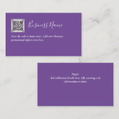 Erstellen Sie eine eigene QR Code Business Card -  Begleitkarte (Vorne/Hinten)