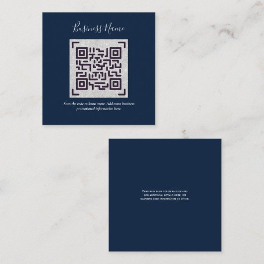 Erstellen Sie eine eigene QR Code Business Card -  Begleitkarte (Vorne/Hinten)