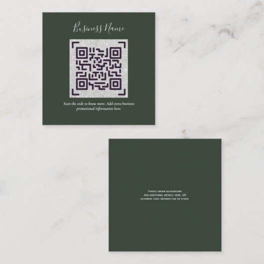 Erstellen Sie eine eigene QR Code Business Card - Begleitkarte (Vorne/Hinten)