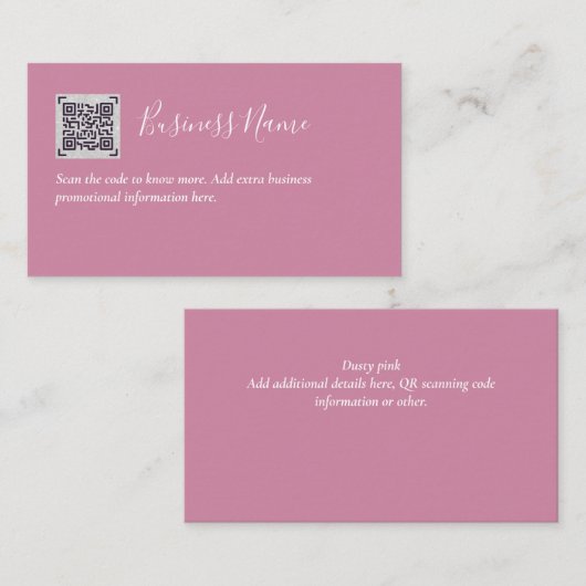 Erstellen Sie eine eigene QR Code Business Card - Begleitkarte (Vorne/Hinten)