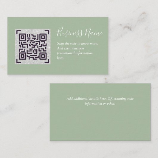 Erstellen Sie eine eigene QR Code Business Card - Begleitkarte (Vorne/Hinten)