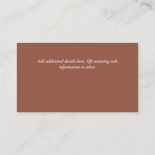 Erstellen Sie eine eigene QR Code Business Card - Begleitkarte (Rückseite)