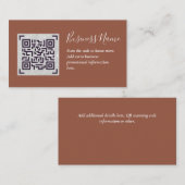 Erstellen Sie eine eigene QR Code Business Card -  Begleitkarte (Vorne/Hinten)