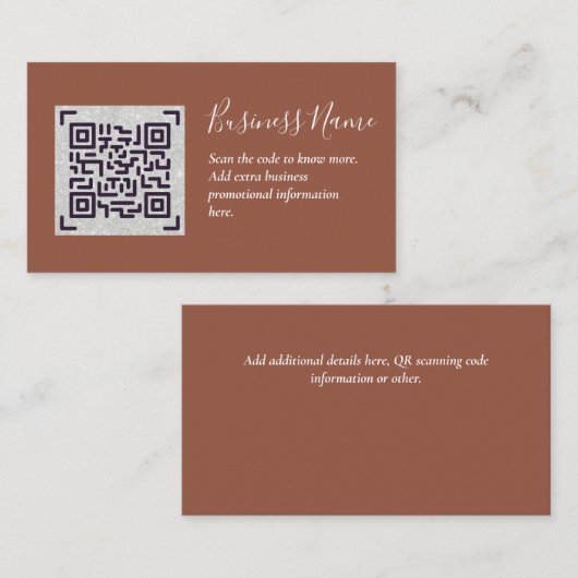 Erstellen Sie eine eigene QR Code Business Card - Begleitkarte (Vorne/Hinten)