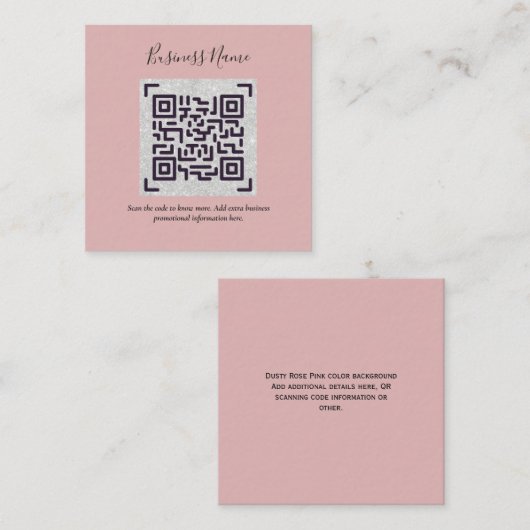 Erstellen Sie eine eigene QR Code Business Card -  Begleitkarte (Vorne/Hinten)