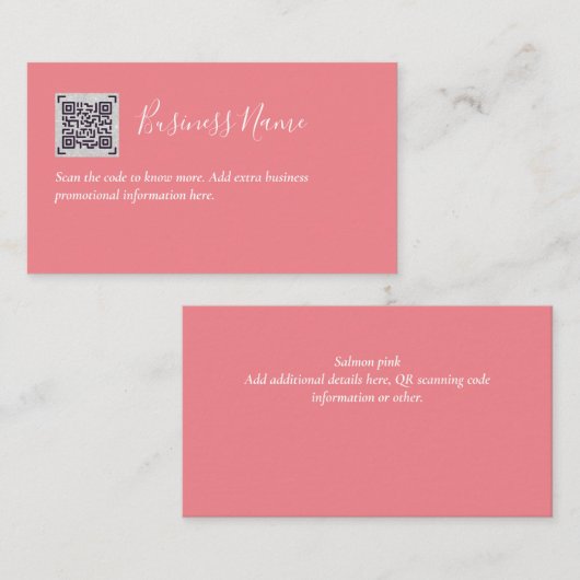 Erstellen Sie eine eigene QR Code Business Card -  Begleitkarte (Vorne/Hinten)