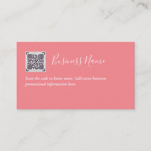 Erstellen Sie eine eigene QR Code Business Card -  Begleitkarte (Vorderseite)