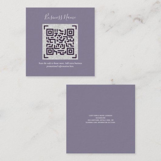 Erstellen Sie eine eigene QR Code Business Card - Begleitkarte (Vorne/Hinten)