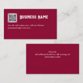 Erstellen Sie eine eigene QR Code Business Card - Begleitkarte (Vorne/Hinten)