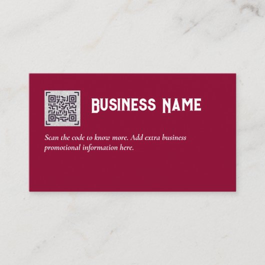 Erstellen Sie eine eigene QR Code Business Card - Begleitkarte (Vorderseite)