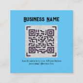 Erstellen Sie eine eigene QR Code Business Card -  Begleitkarte (Vorderseite)
