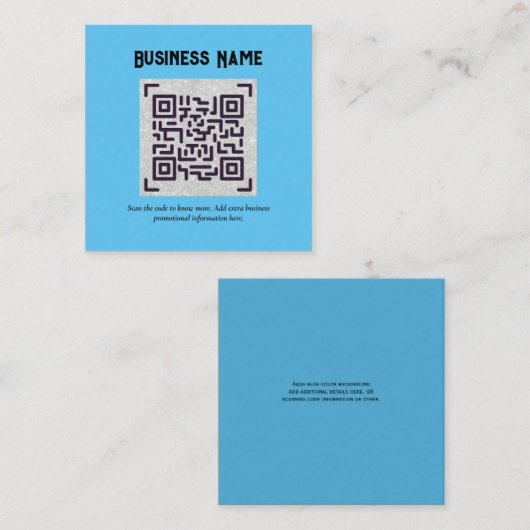 Erstellen Sie eine eigene QR Code Business Card -  Begleitkarte (Vorne/Hinten)